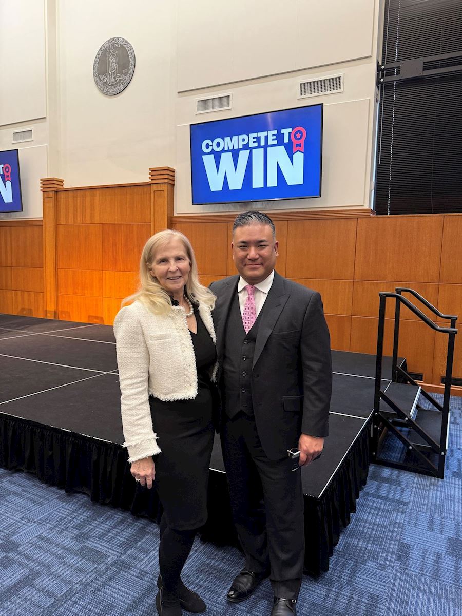 K&L Gates partner Olivia Byrne with LS Cable managing director Patrick Shim