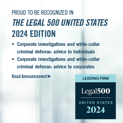 Ranked in The Legal 500 United States 2024