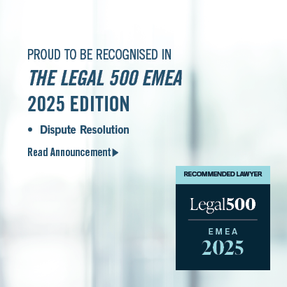 Recognised by The Legal 500 EMEA
